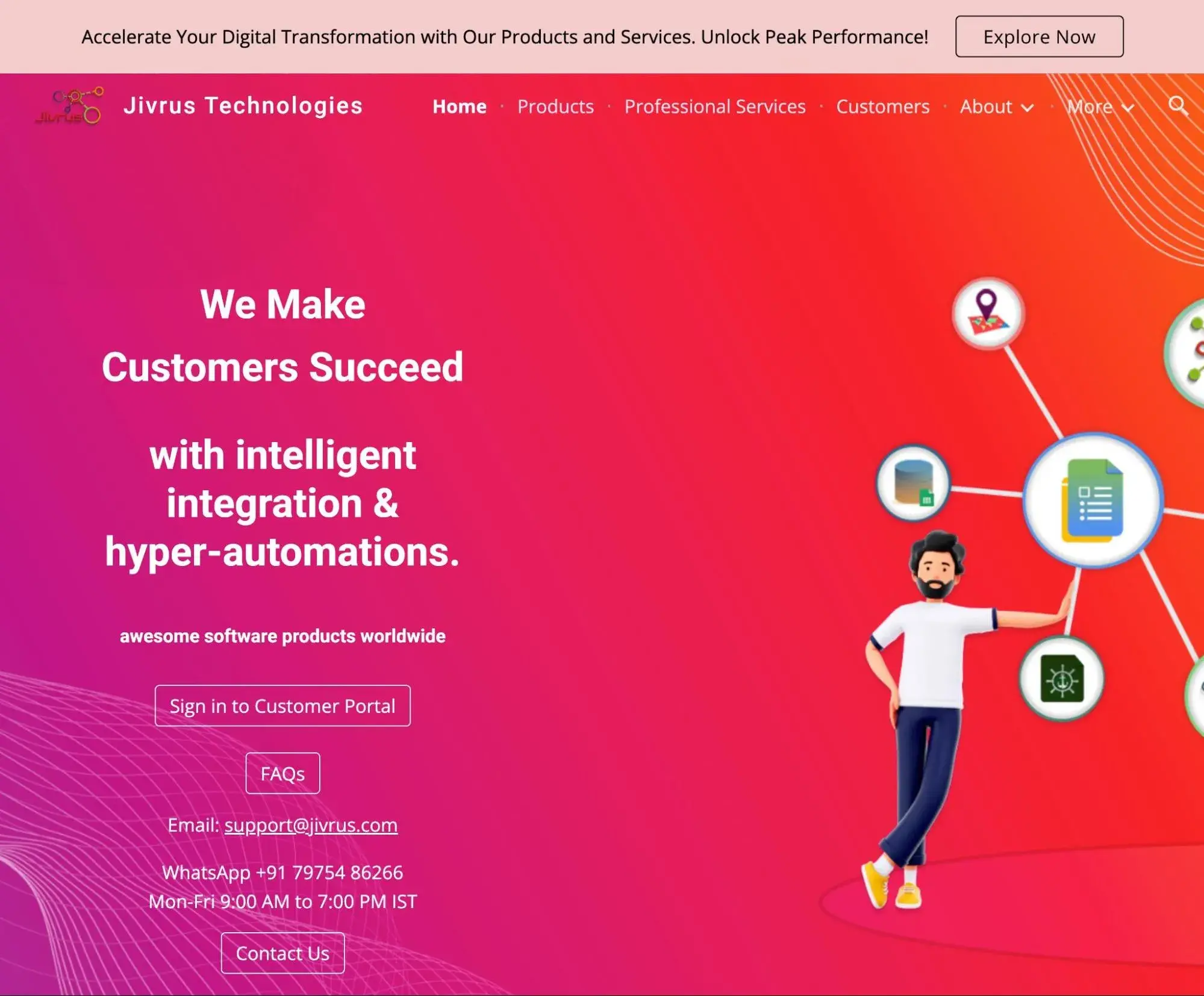 the jirvus technologies website.